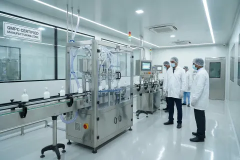 化妆品 GMPC 车间装修形象图 - 符合 ISO 22716 及新版质量管理规范