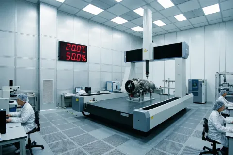 高精密恒温恒湿实验室系统集成主视觉图（锁定温湿度参数·消除测量误差·精度可达 ±0.1℃）