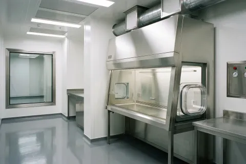 生物安全实验室防护边界与核心设备示意