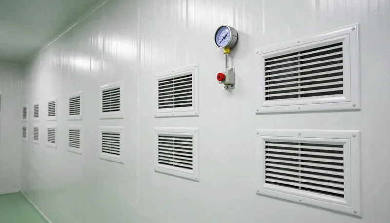 洁净车间压差控制方案 - 净化工程技术示意图