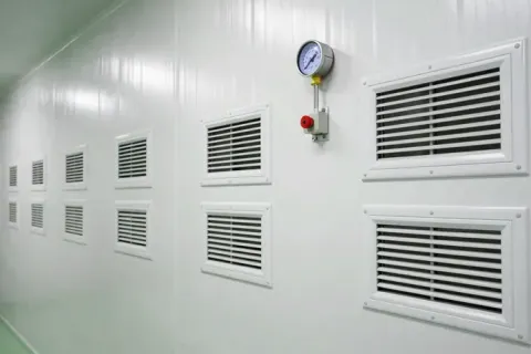 洁净车间压差控制方案 - 净化工程技术示意图