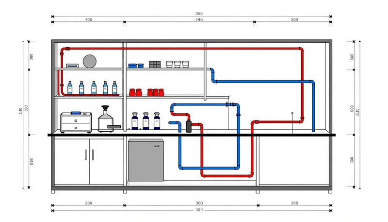 实验室水电改造施工示意图